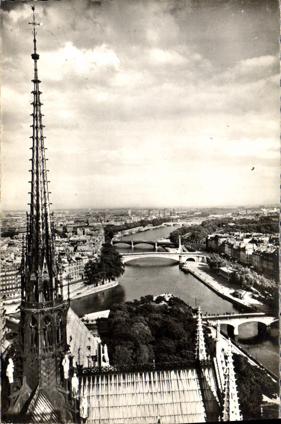 CPM Paris Vue panoramique prise de Notre Dame 