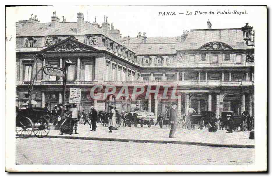 CPA Paris La Place du Palais Royal Metro