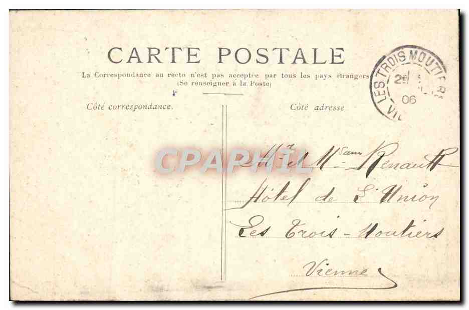 CPA Paris La Colonne Vendome et la Rue de la Paix  — Rückseite