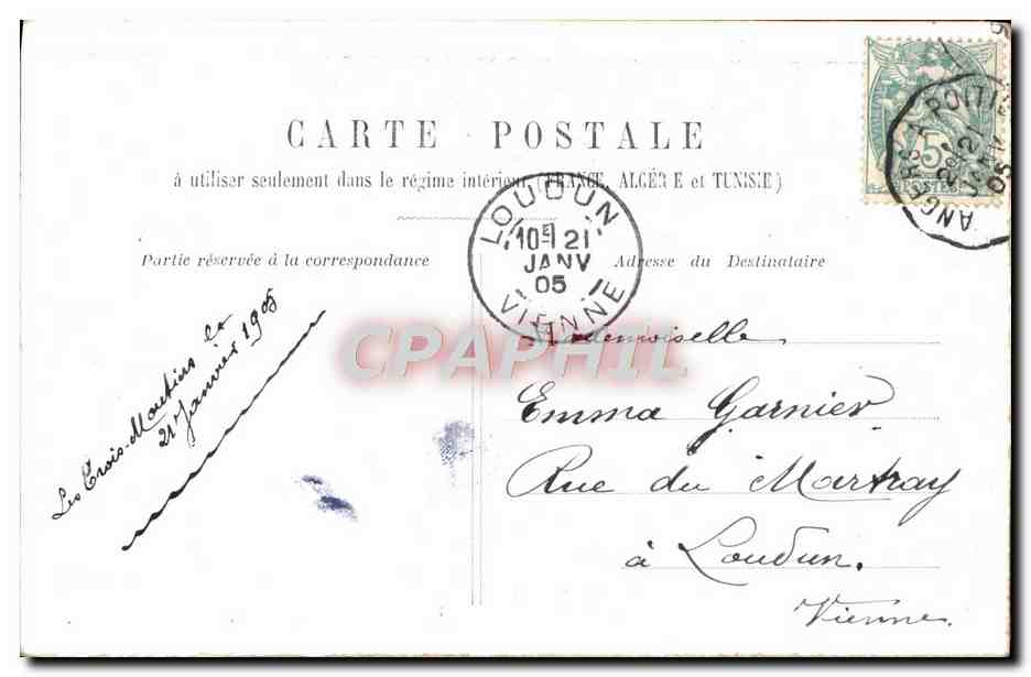CPA Paris Monument de Gambetta  — Rückseite