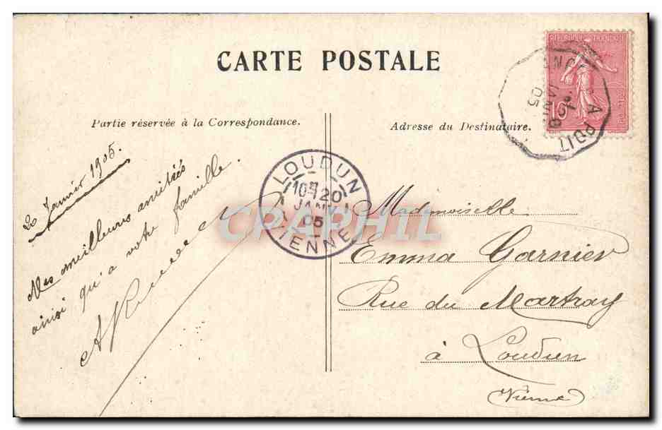 CPA Paris La Conciergerie  — Verso