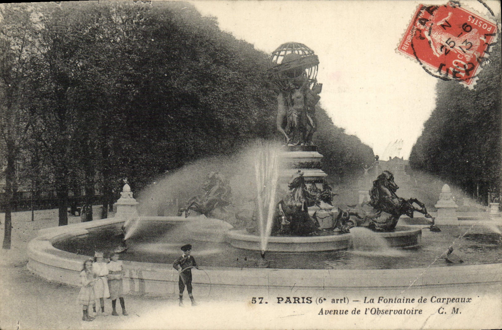 CPA Paris La Fontaine de Carpeaux Avenue de l'Observatoire