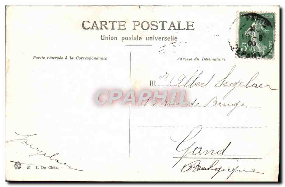 CPA Paris La Statue de Strasbourg  — Rückseite