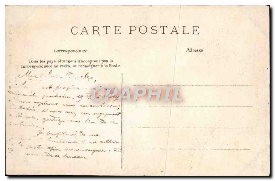 CPA Paris Senat Tribune de la Salle des Seances  — Rückseite