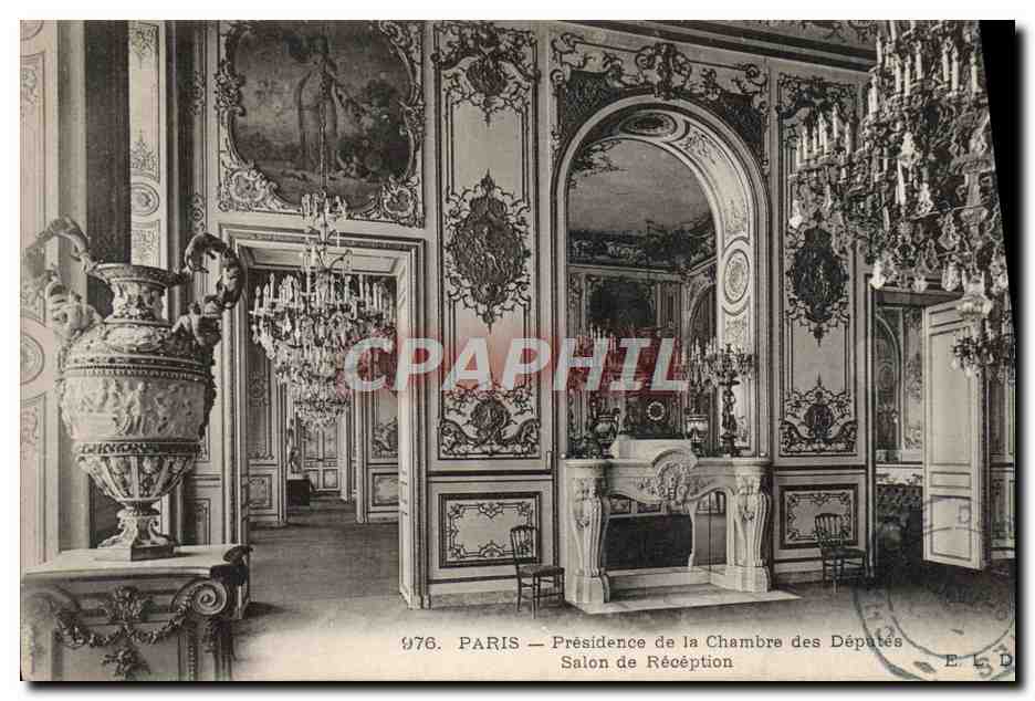 CPA Paris Presidence de la Chambre des Deputes Salon de Reception 