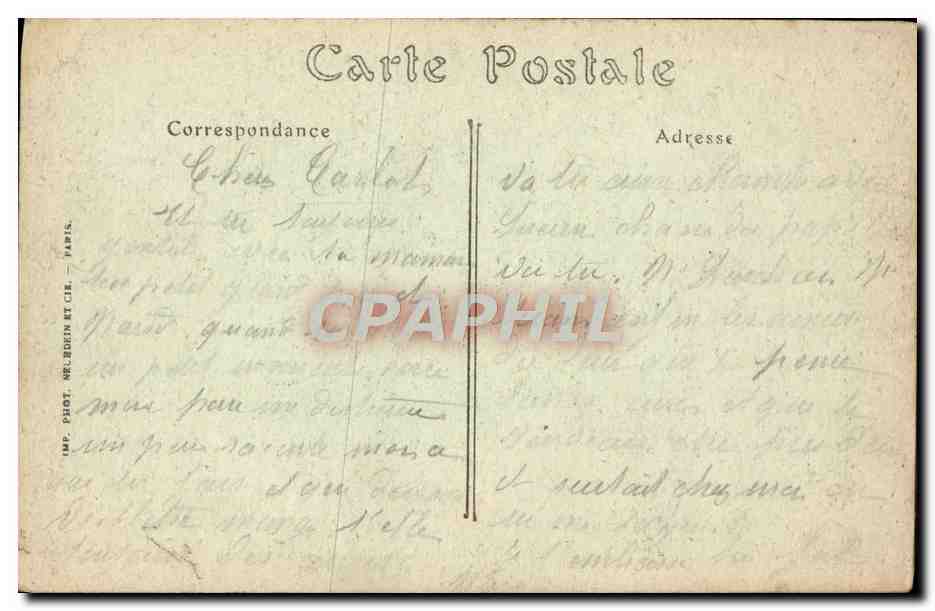 CPA Paris Facade de l'Eglise Notre Dame  — Verso