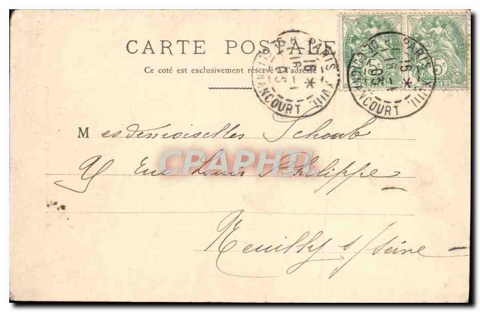 CPA Paris Rue de la Barre a Montmartre  — Rückseite