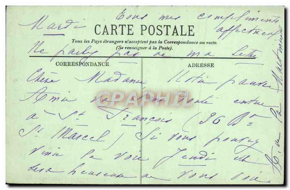 CPA Paris Saint Sulpice et la Place  — Rückseite