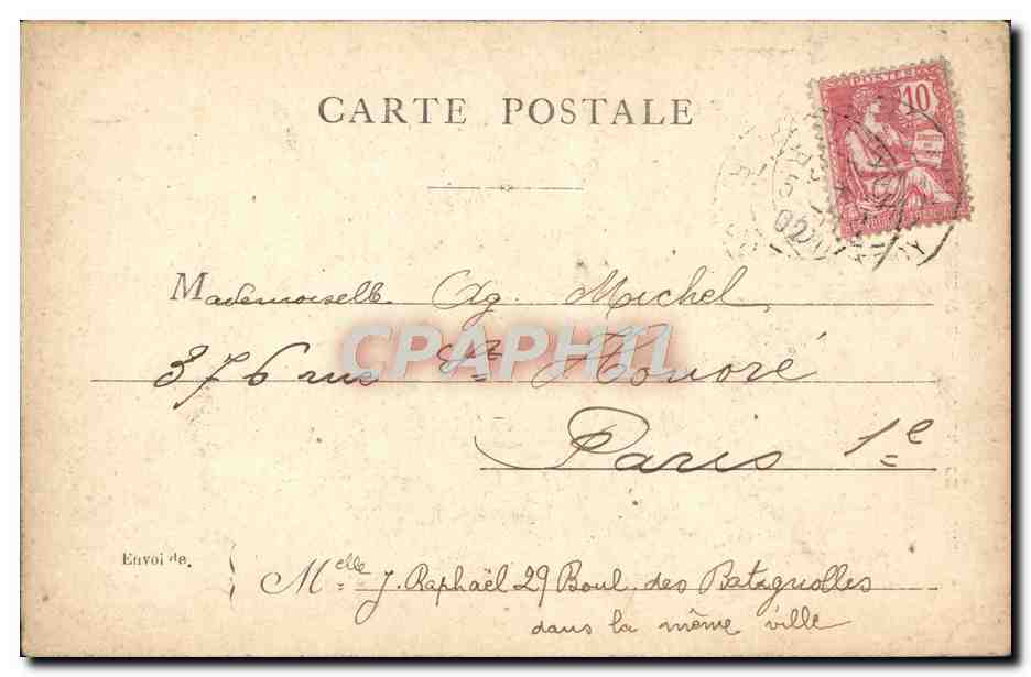 CPA Paris Le Louvre Pavillon de Flore  — Rückseite