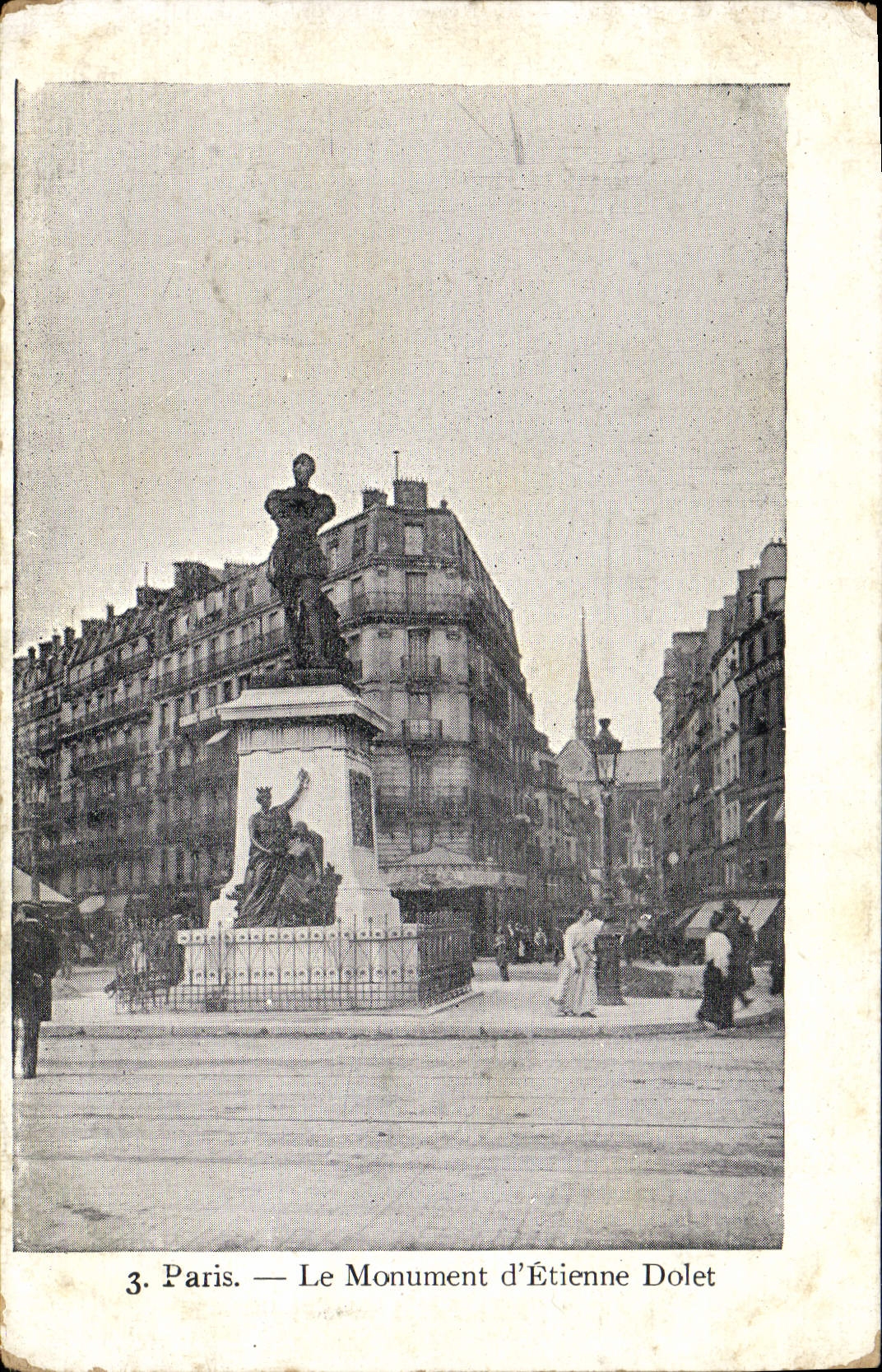 CPA Paris Le Monument d'Etienne Dolet 