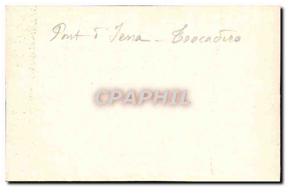 CPA Paris Le Trocadero — Rückseite