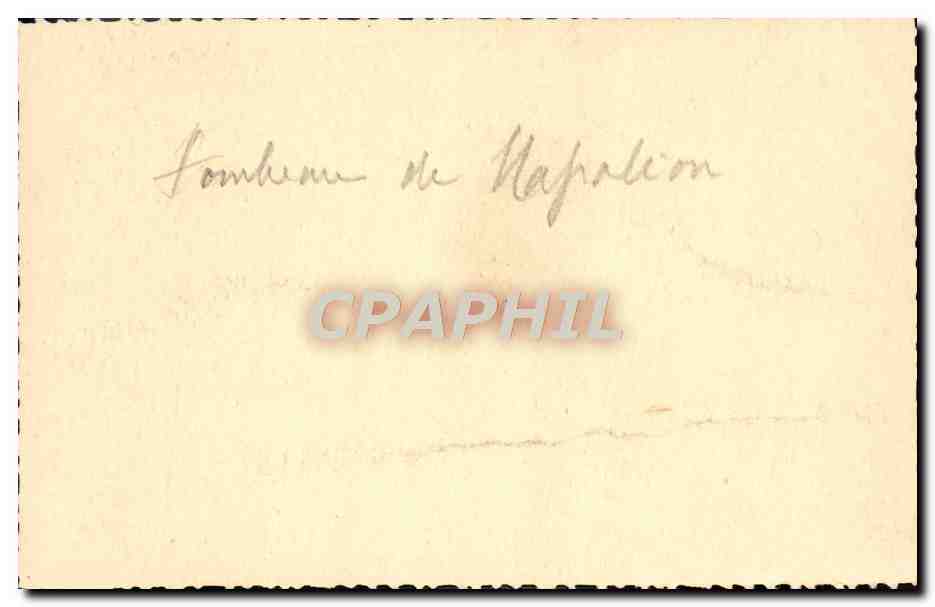 CPA Paris Invalides Tombeau de Napoleon 1er — Rückseite