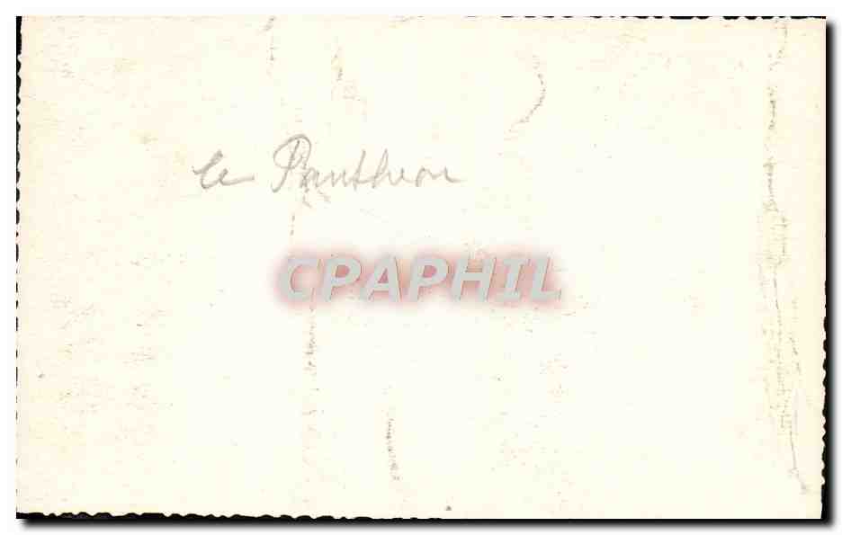 CPA Paris le Pantheon — Rückseite