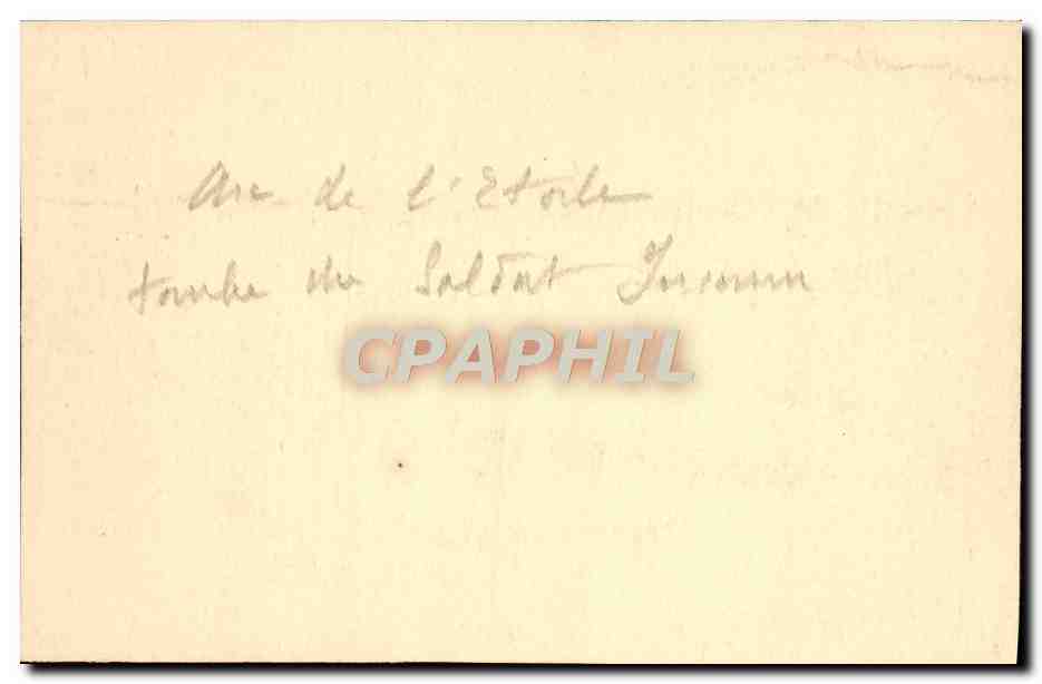 CPA Paris Arc de l'Etoile Tombe du soldat inconnu — Rückseite