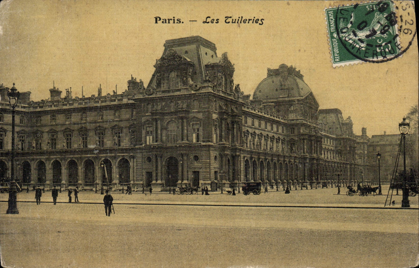 CPA Paris Les Tuileries (carte toilee)