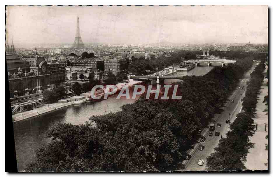 Vue de la Vallée de la Seine vers la Tour Eiffel — Éditions du Globe