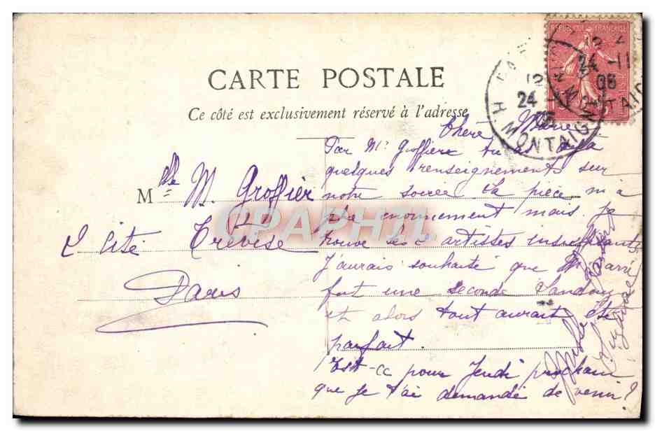 CPA Paris Au Bois de Boulogne Le Belvedere et le Lac  — Verso