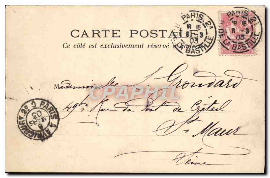 CPA Paris Eglise Saint Sulpice  — Rückseite