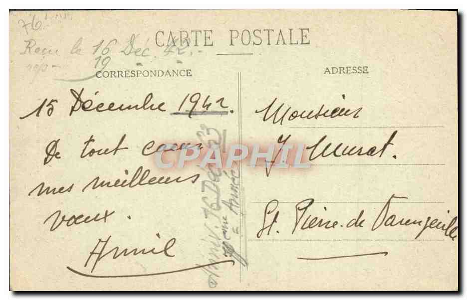 CPA Ancienne Eglise St Michel d'Ingouville Porte Meirdionale  — Rückseite