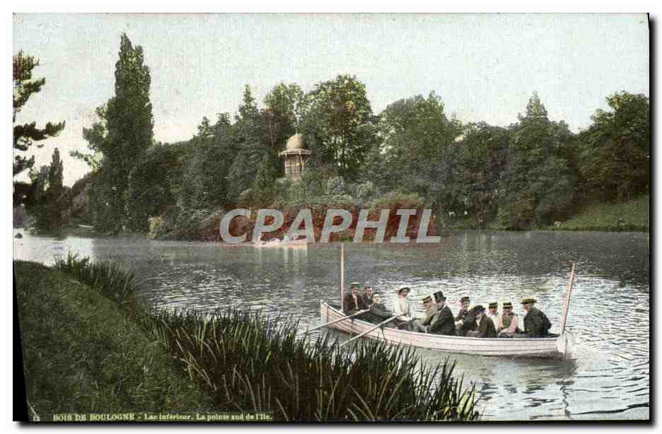 CPA Bois de Boulogne Lac inferieur La pointe sud de l'ile 
