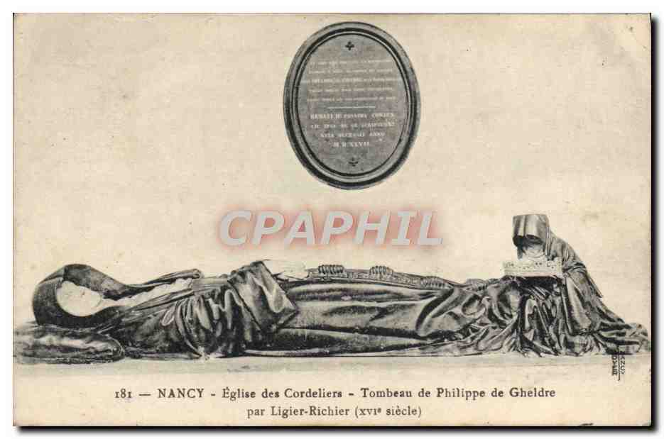 CPA Nancy Eglise des Cordeliers Tombeau de Philippe de Gheldre par Ligier Richier 