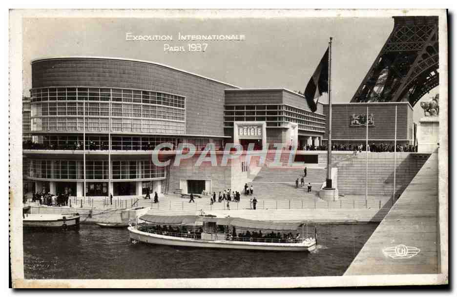 CPA Exposition Internationale Paris 1937 Pavillon de la Belgique Tour Eiffel