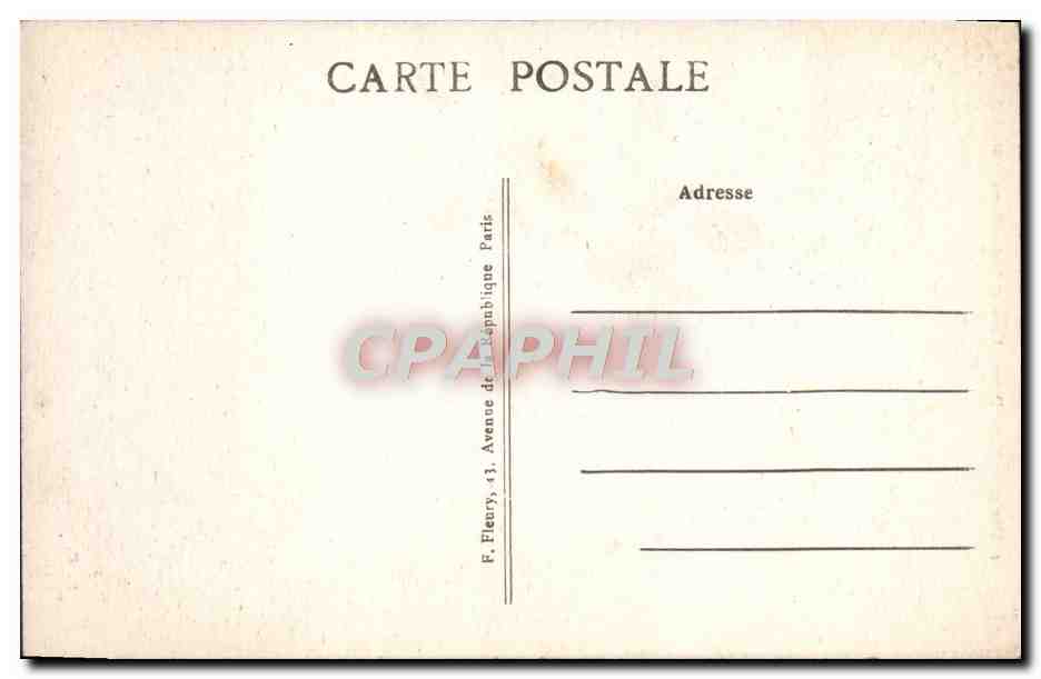 CPA Paris Notre Dame Front of Notre Dame Cathedral  — Verso