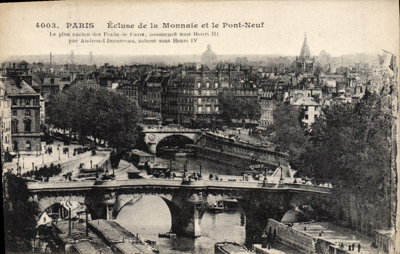 CPA Paris Ecluse de la Monnaie et le Pont Neuf 