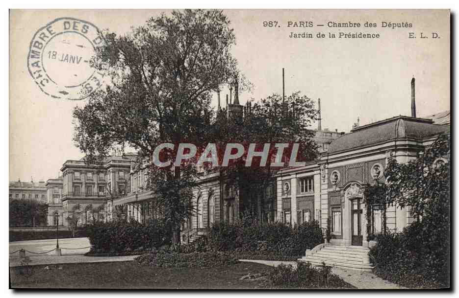CPA Paris Chambre des Deputes Jardin de la Presidence 