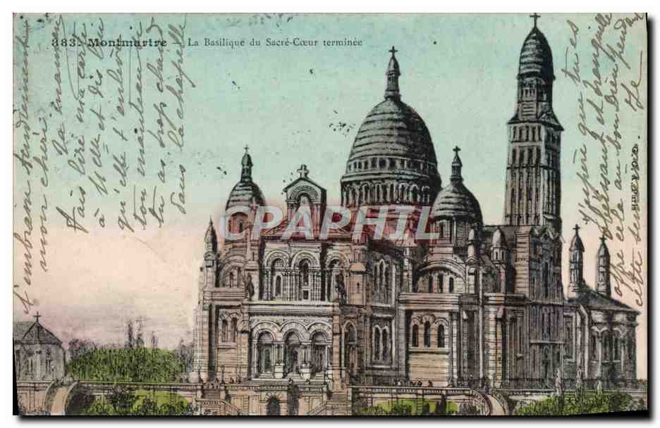CPA Montmartre La Basilique du Sacre Coeur terminee 