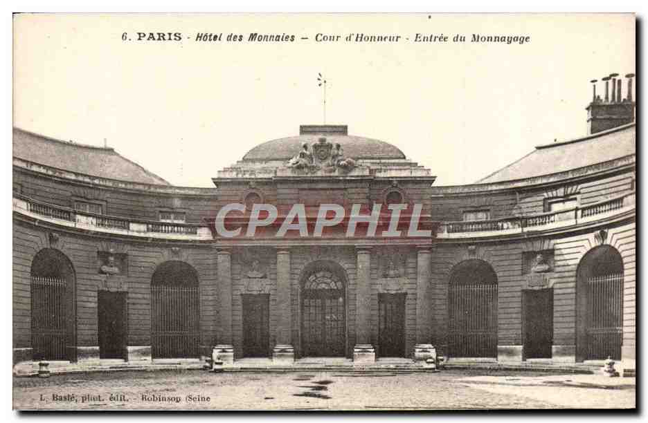 CPA Paris Hotel des Monnaies Cour d'Honneur Entree du Monnayage