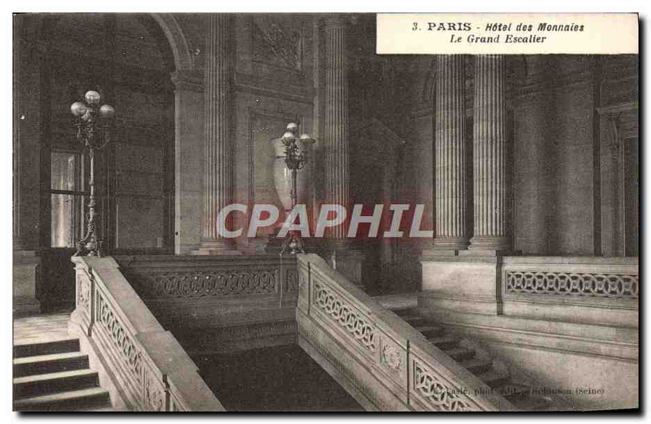 CPA Paris Hotel des Monnaies Le Grand Escalier 