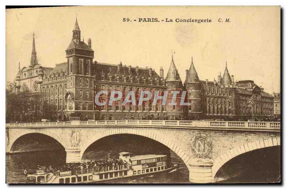 CPA Paris La Conciergerie Bateau Conciergerie
