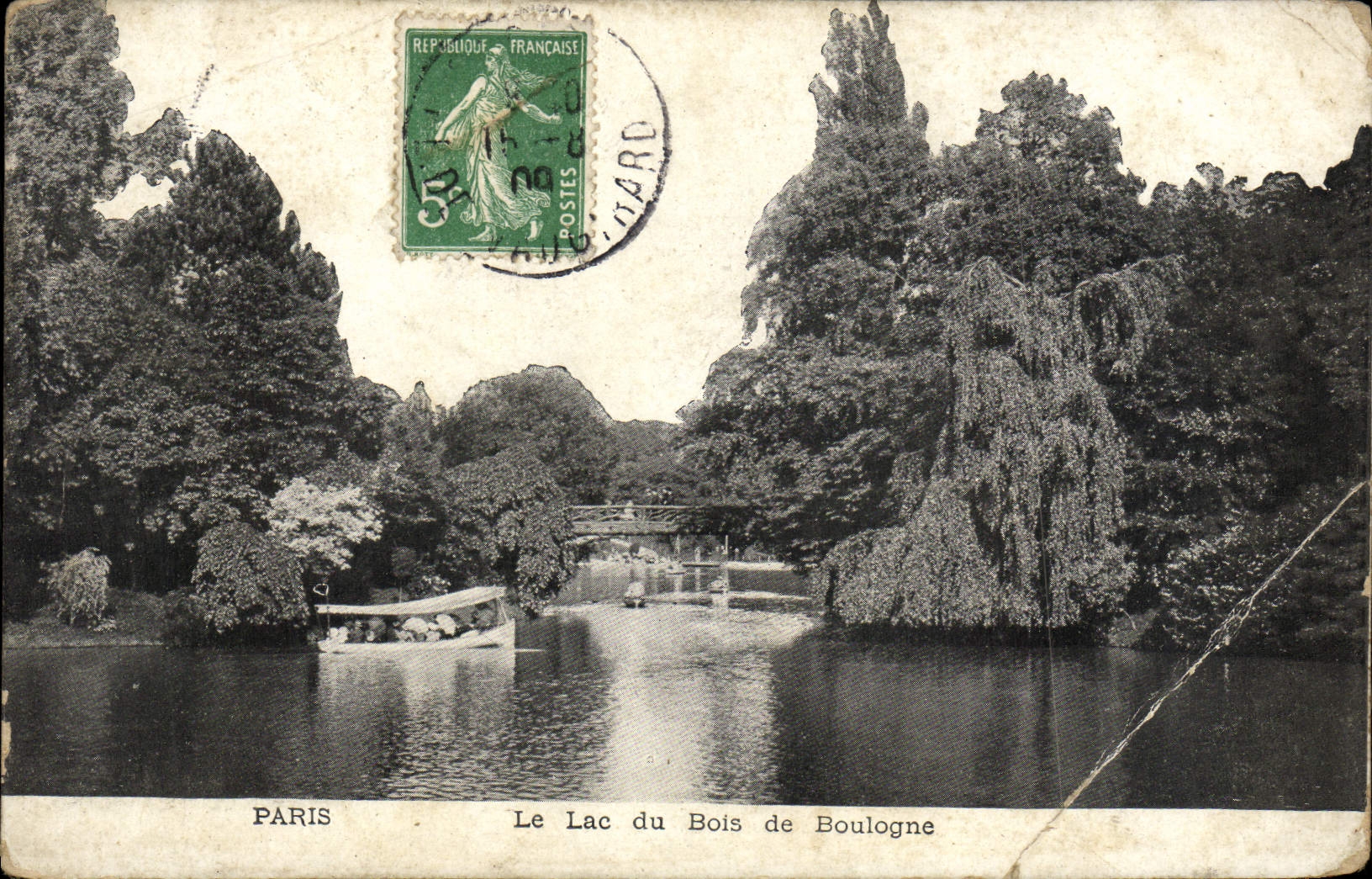 CPA Paris Le Lac du Bois de Boulogne