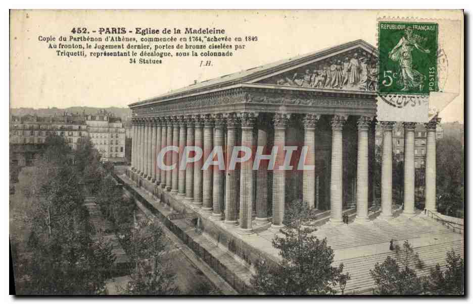 CPA Paris Eglise de la Madeleine 