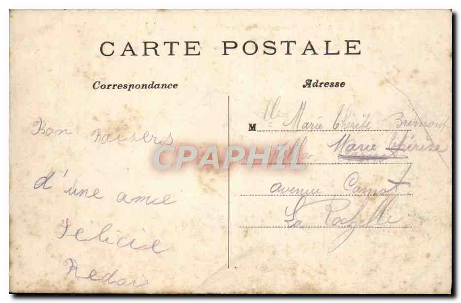 CPA Paris Arenes Romaines Rue Monge  — Rückseite