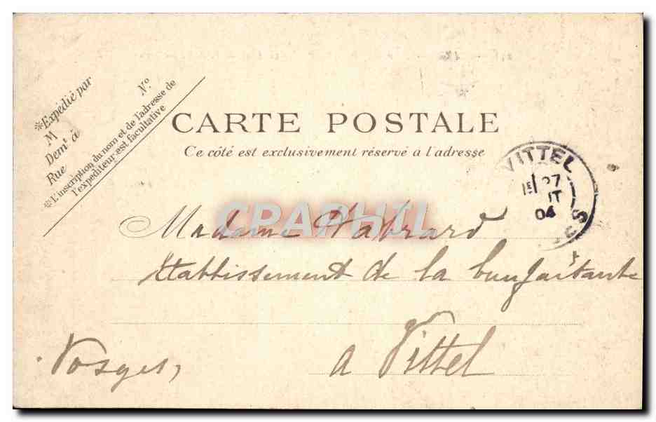 CPA Le Parc Montsouris Le Lac Paris — Verso