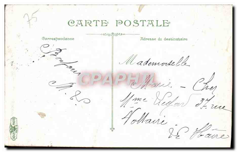 CPA Paris Porte et Boulevard Saint Martin  — Verso