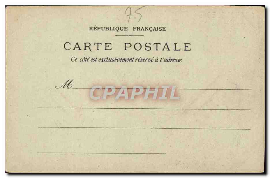 CPA Paris Palais de Justice Chaussures du Coq d'Or  — Rückseite