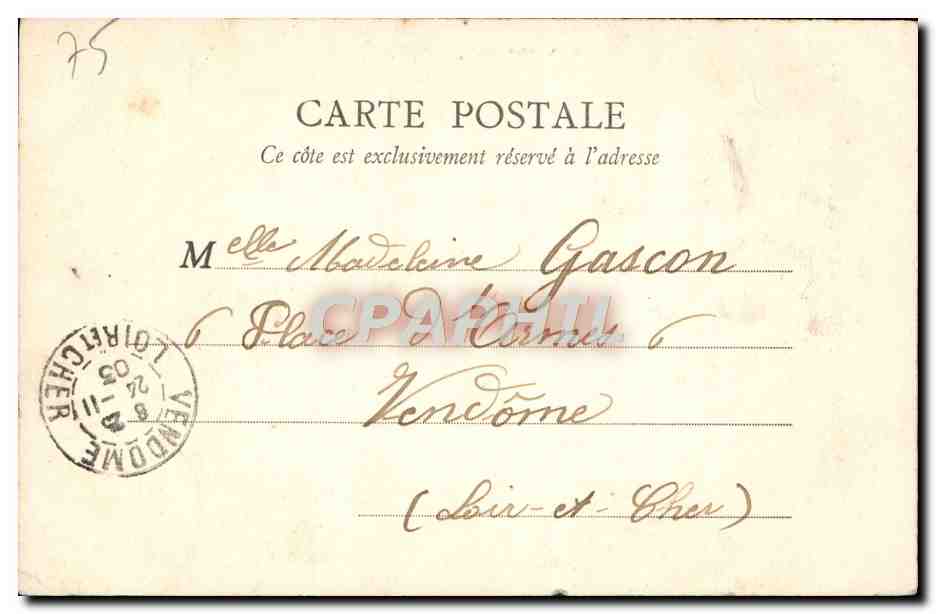 CPA Paris Chapelle de l'Oratoire  — Rückseite