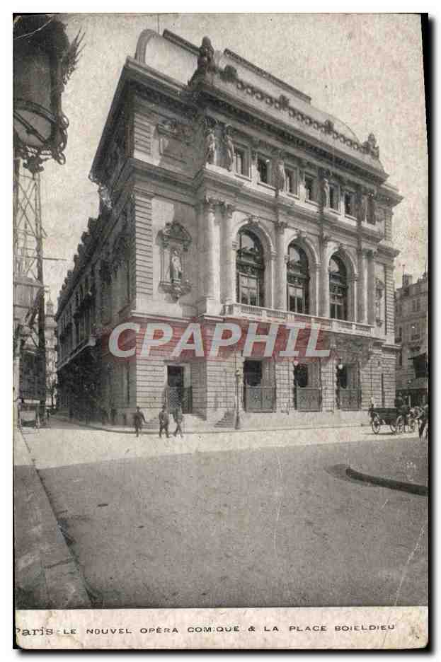 CPA Paris Le Nouvel Opera Comique la Place Boieldieu