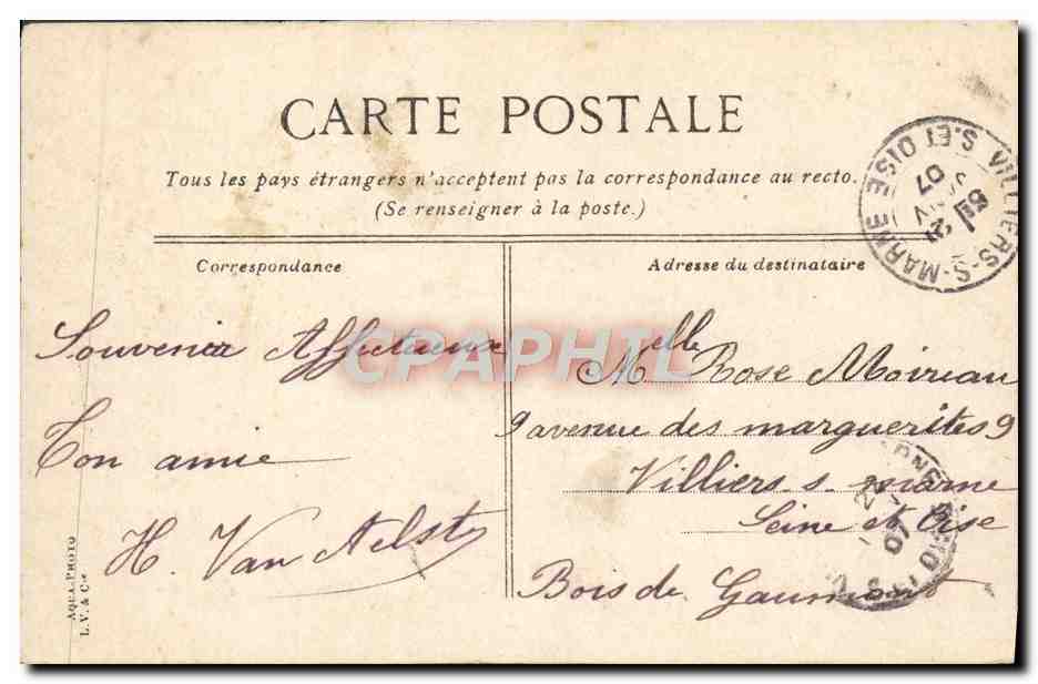 CPA Bois de Boulogne Cygnes et canards sur les lacs Cygne — Verso
