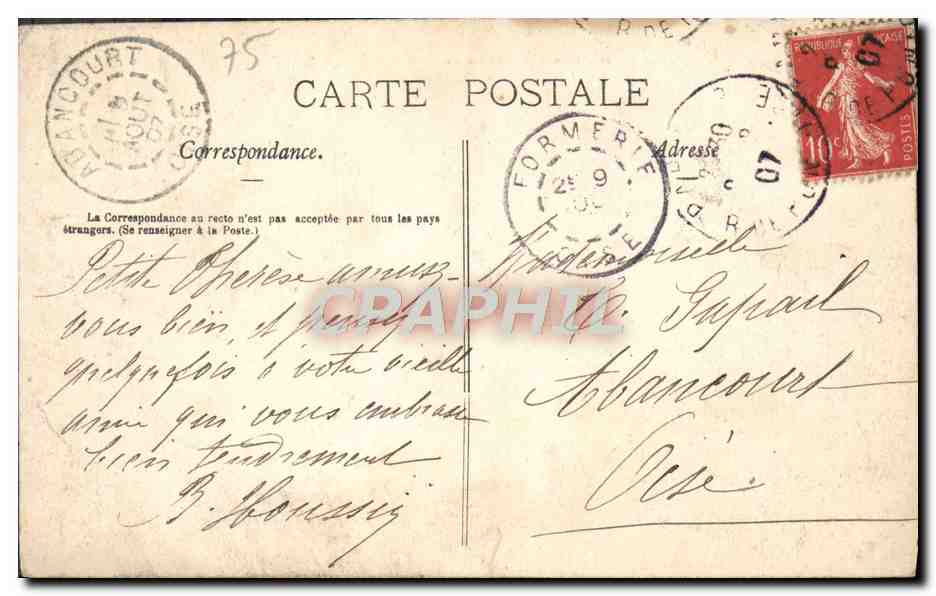 CPA Paris Les Arenes de Lutece  — Rückseite