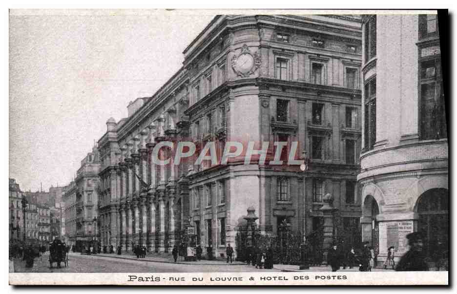 CPA Paris Rue du Louvre Hotel des Postes 