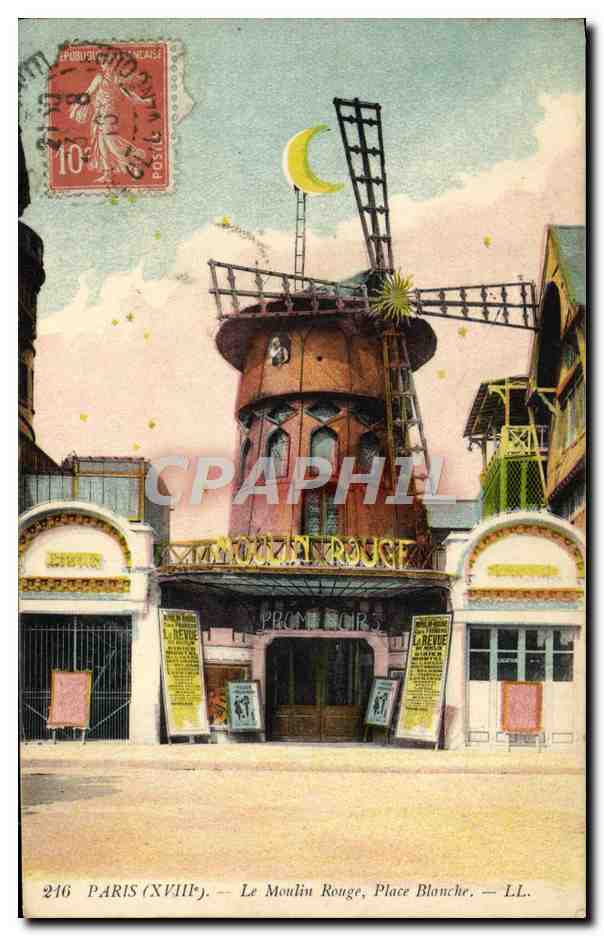 CPA Paris Le Moulin Rouge Place Blanche 