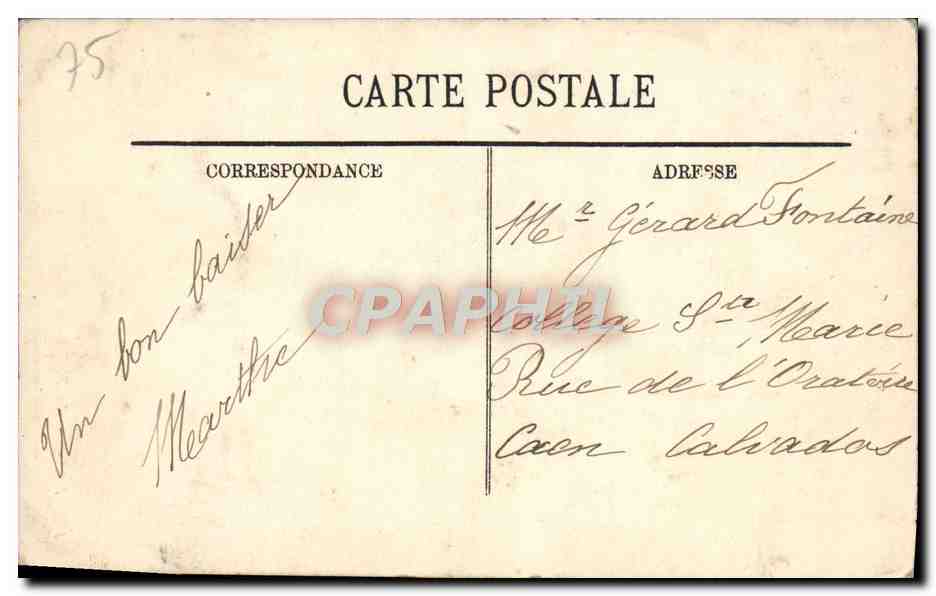 CPA Paris La Place De La Bastille — Rückseite