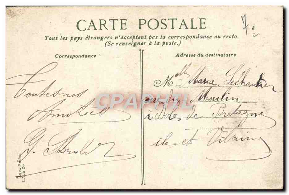 CPA Paris Chambre Des Deputes — Verso