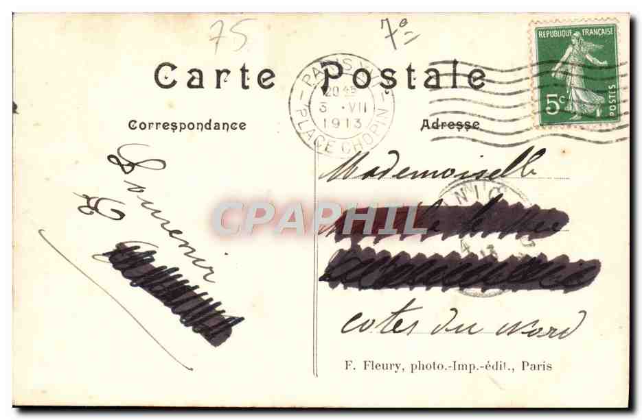CPA Paris Bords De La Seine Et La Tour Eiffel Bateau Peniche  — Rückseite