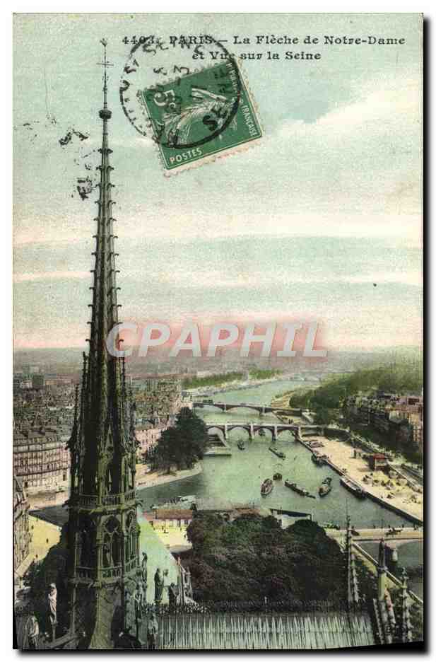CPA Paris La Fleche De Notre Dame