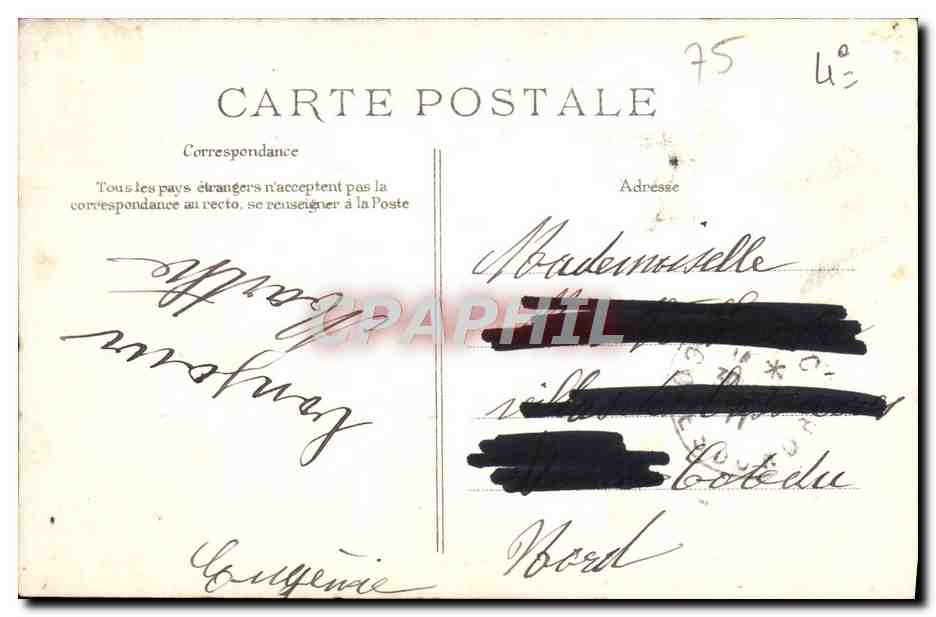 CPA Paris La Fleche De Notre Dame — Rückseite